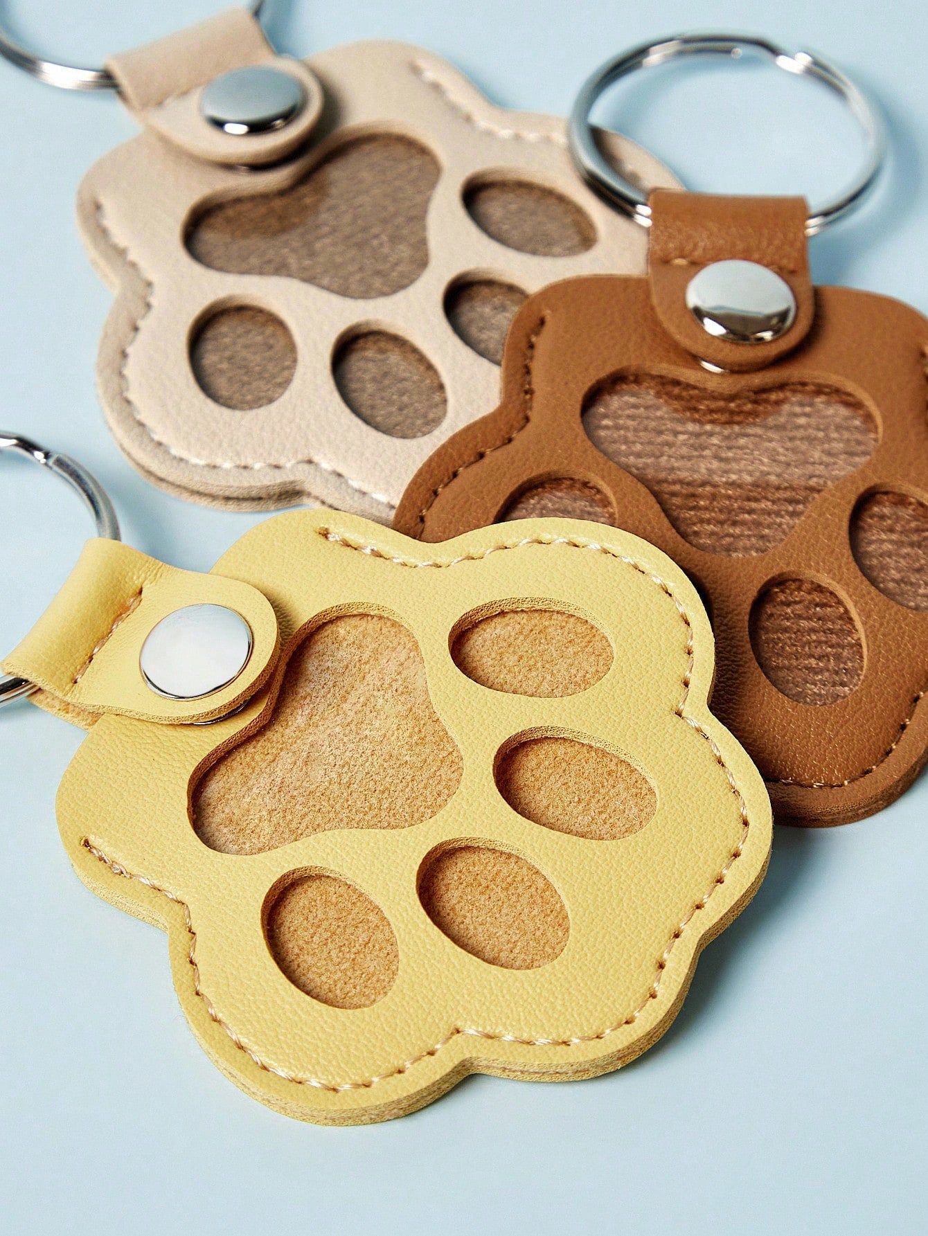 PETSIN Pet Lost Hair Storage Keychain, Cat And Dog Hair Storage Bag, Leather Pet Hair Charm Bag