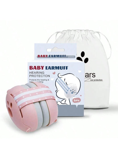 Pink Baby Steps Learning Headphones Ear Protection And Noise Reduction For Infants, Preventing Hearing Damage And Improving Sleep Baby Shower Family Decorations Gifts