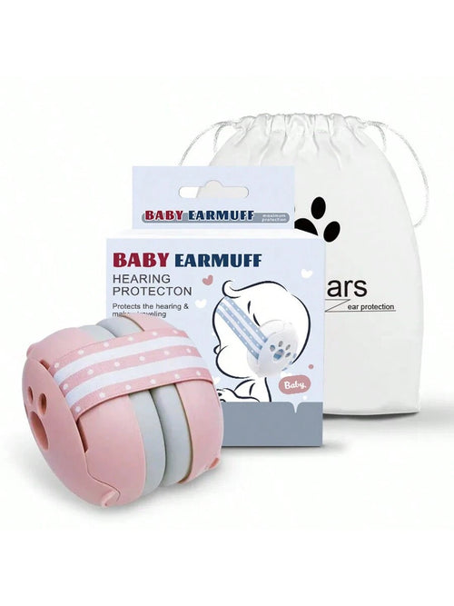 Pink Baby Steps Learning Headphones Ear Protection And Noise Reduction For Infants, Preventing Hearing Damage And Improving Sleep Baby Shower Family Decorations Gifts