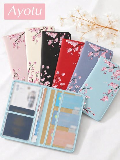 Pink Cherry Blossom Tree Car Registration & Insurance Document Holder – Vehicle Glove Box Organizer, Auto & Truck Storage Accessory, Ideal For Storing Important Papers, Driver Licenses, Passports, Car