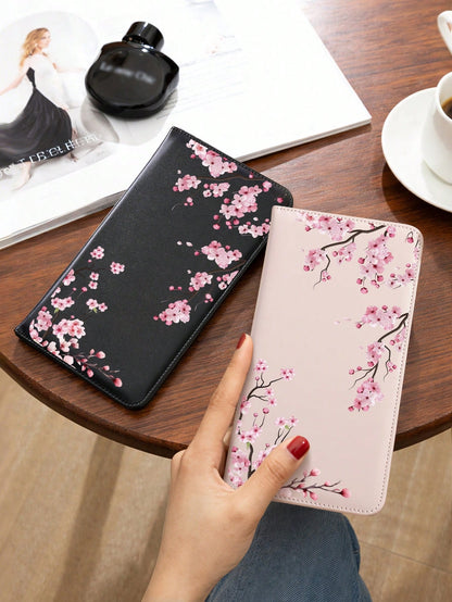 Pink Cherry Blossom Tree Car Registration & Insurance Document Holder – Vehicle Glove Box Organizer, Auto & Truck Storage Accessory, Ideal For Storing Important Papers, Driver Licenses, Passports, Car