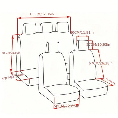 Pink Sandwich Mesh Fabric Car Seat Covers, Breathable & Ventilated, Soft & Comfortable, Car Interior Decoration, Seat Cushion Covers, Suitable For Clean-Loving Women In Summer, Dust-Proof & Anti-Dust