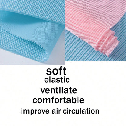 Pink Sandwich Mesh Fabric Car Seat Covers, Breathable & Ventilated, Soft & Comfortable, Car Interior Decoration, Seat Cushion Covers, Suitable For Clean-Loving Women In Summer, Dust-Proof & Anti-Dust