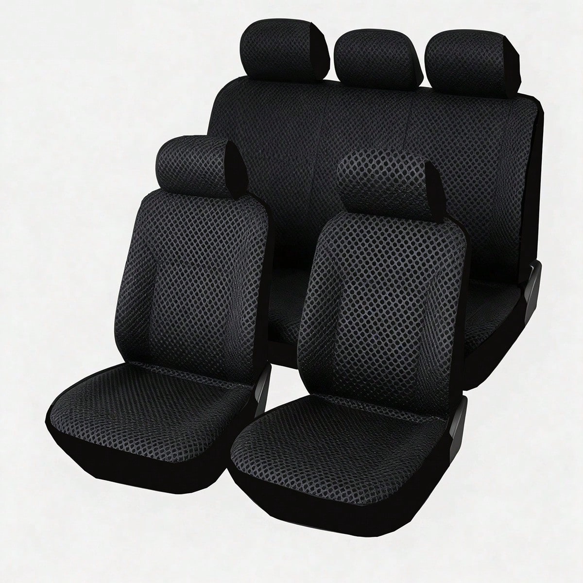 Pink Sandwich Mesh Fabric Car Seat Covers, Breathable & Ventilated, Soft & Comfortable, Car Interior Decoration, Seat Cushion Covers, Suitable For Clean-Loving Women In Summer, Dust-Proof & Anti-Dust