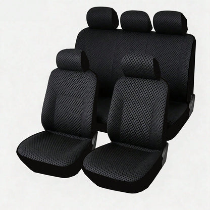 Pink Sandwich Mesh Fabric Car Seat Covers, Breathable & Ventilated, Soft & Comfortable, Car Interior Decoration, Seat Cushion Covers, Suitable For Clean-Loving Women In Summer, Dust-Proof & Anti-Dust