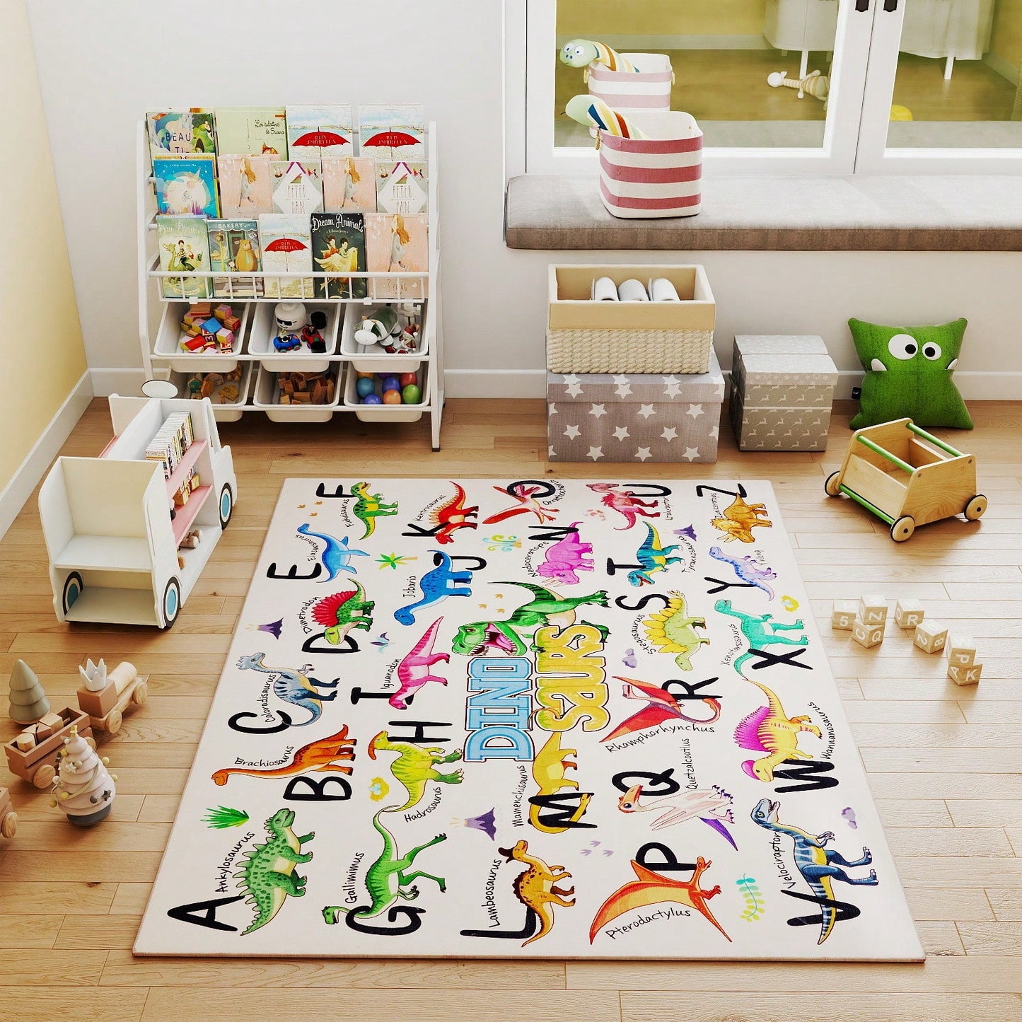 Play Rugs Large Round And Rectangular Alphabet Rugs Round Puzzle Rugs Decorative Soft Floor Mats Bedside Rugs