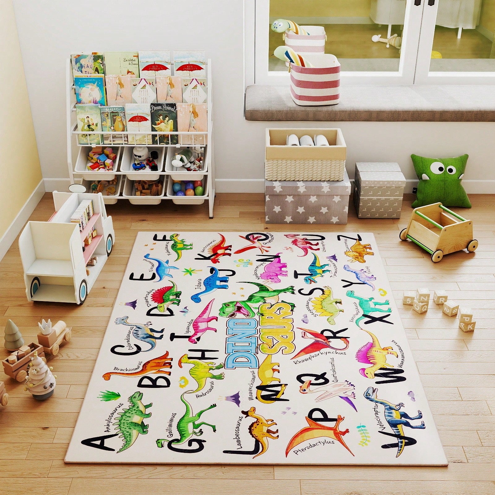 Play Rugs Large Round And Rectangular Alphabet Rugs Round Puzzle Rugs Decorative Soft Floor Mats Bedside Rugs