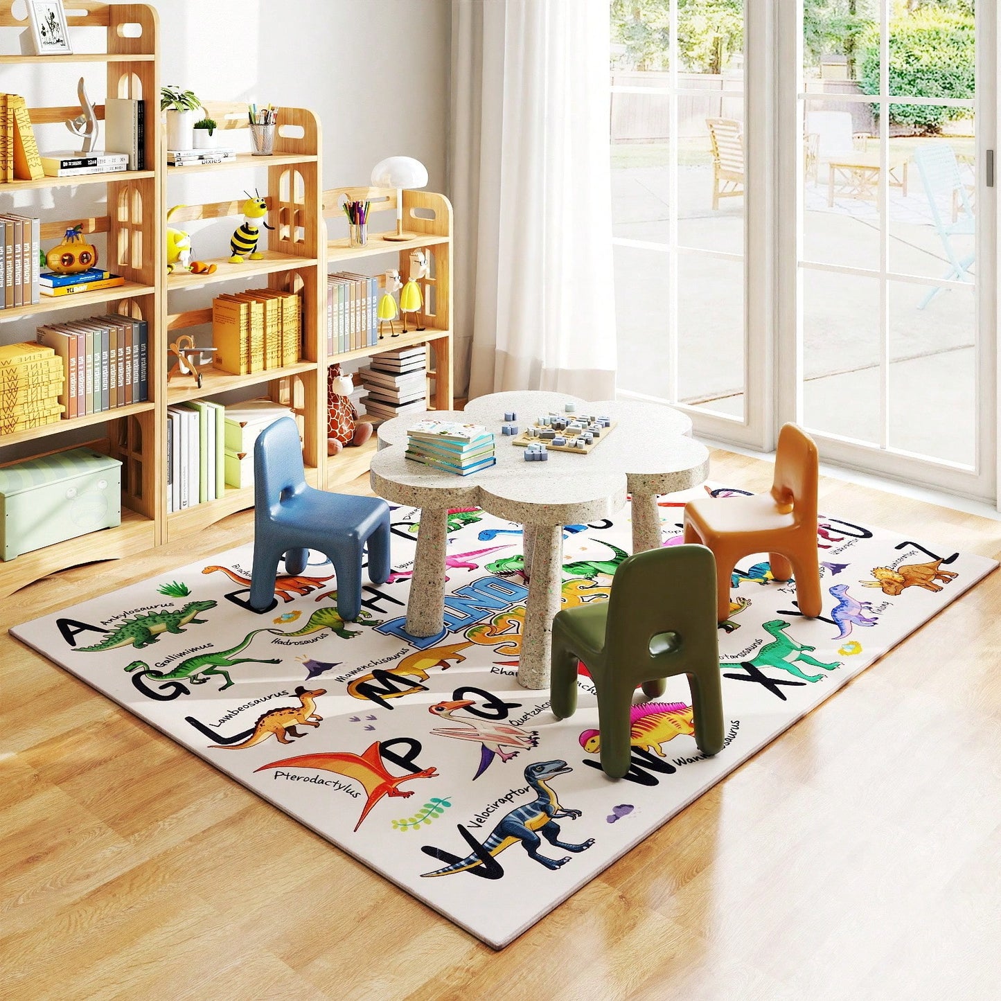 Play Rugs Large Round And Rectangular Alphabet Rugs Round Puzzle Rugs Decorative Soft Floor Mats Bedside Rugs