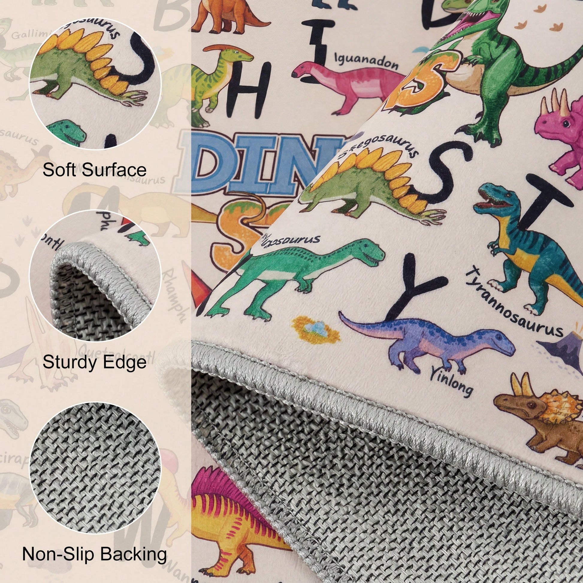 Play Rugs Large Round And Rectangular Alphabet Rugs Round Puzzle Rugs Decorative Soft Floor Mats Bedside Rugs