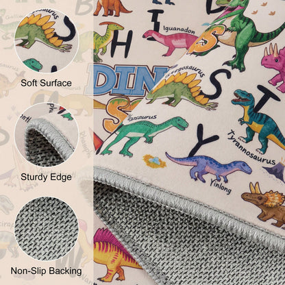 Play Rugs Large Round And Rectangular Alphabet Rugs Round Puzzle Rugs Decorative Soft Floor Mats Bedside Rugs