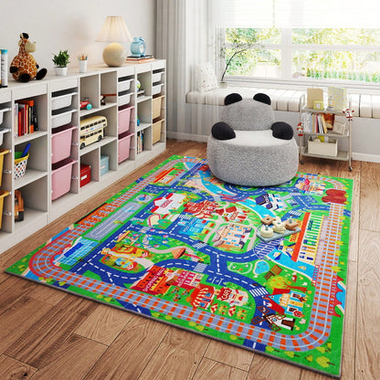 Play Rugs Large Round And Rectangular Alphabet Rugs Round Puzzle Rugs Decorative Soft Floor Mats Bedside Rugs