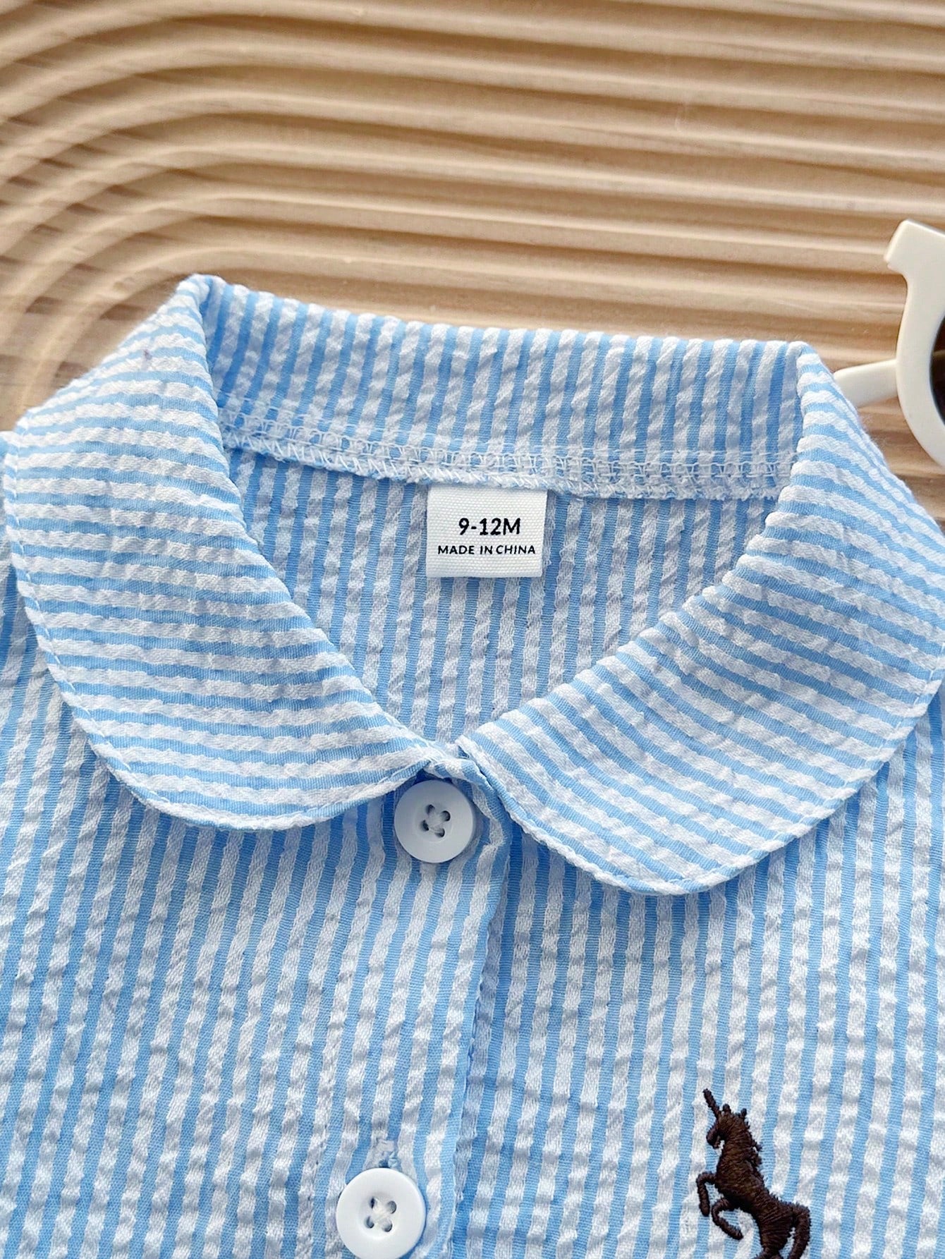 Playful Pals Baby GirlCasual Fashion Collegiate Striped Puff Sleeve Shirt Dress, Suitable For Spring/Summer Outings And Daily Wear, School