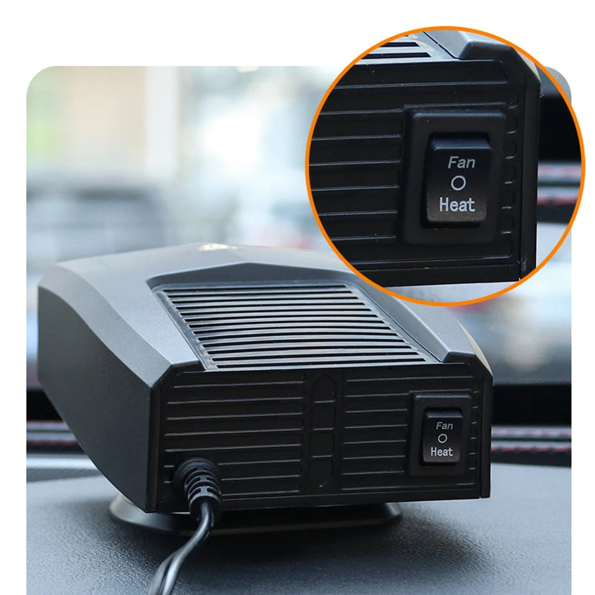Portable 24/12V Car Heater, 2 In1 Fast Heating And Cooling Fan For Car Windshield Defogger Defroster, Plug-In Cigaerte Lighter Suitable For Vehicles Cars SUV