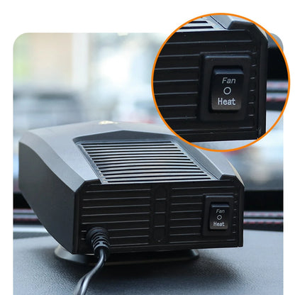 Portable 24/12V Car Heater, 2 In1 Fast Heating And Cooling Fan For Car Windshield Defogger Defroster, Plug-In Cigaerte Lighter Suitable For Vehicles Cars SUV