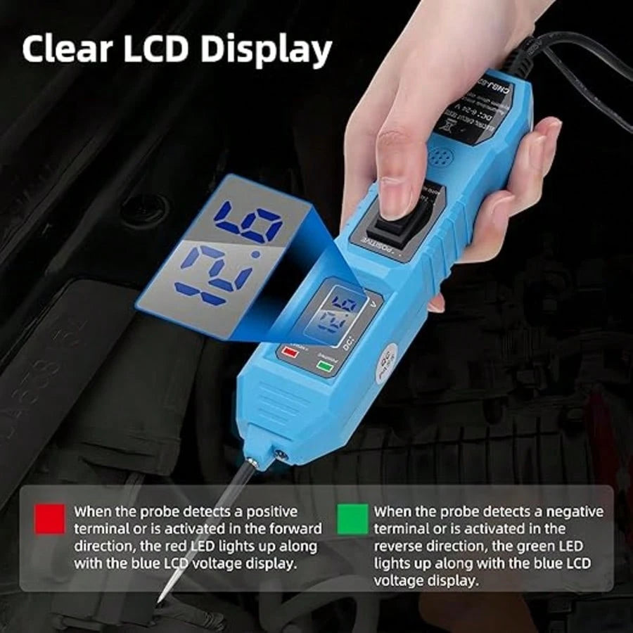 Portable Automotive Circuit Digital Measurement Pen 6-24V Fault Detector Automotive Electrical System Tester- Essential For Auto Repair And Household Use