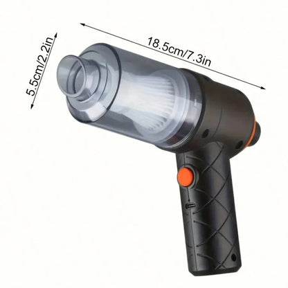 Portable Handheld Vacuum Cleaner| Cyclone Suction Technology,Cordless Design,USB Rechargeable Large Battery,Powerful Suction,Lightweight And Flexible,Integrates Blowing,Suction And Charging,Suitable