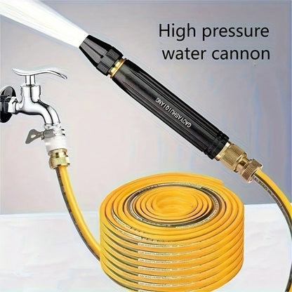 Portable High Pressure Water Gun, 2X Powerful High Pressure Car Wash Nozzle- Durable Plastic Body, Adjustable Garden Hose Spray Nozzle, Powerful Cleaning Tool For Motorcycles And Cars. Ergonomic Hand
