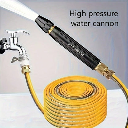 Portable High Pressure Water Gun, 2X Powerful High Pressure Car Wash Nozzle- Durable Plastic Body, Adjustable Garden Hose Spray Nozzle, Powerful Cleaning Tool For Motorcycles And Cars. Ergonomic Hand