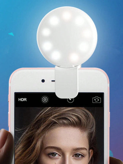 Portable LED Selfie Ring Light, Portable Lighting Lamp, Beauty Ring Light For Photography, Clip-On Selfie Light For Live Streaming, LED Light, Night Light, Reading Light, Suitable For Camping, Room De