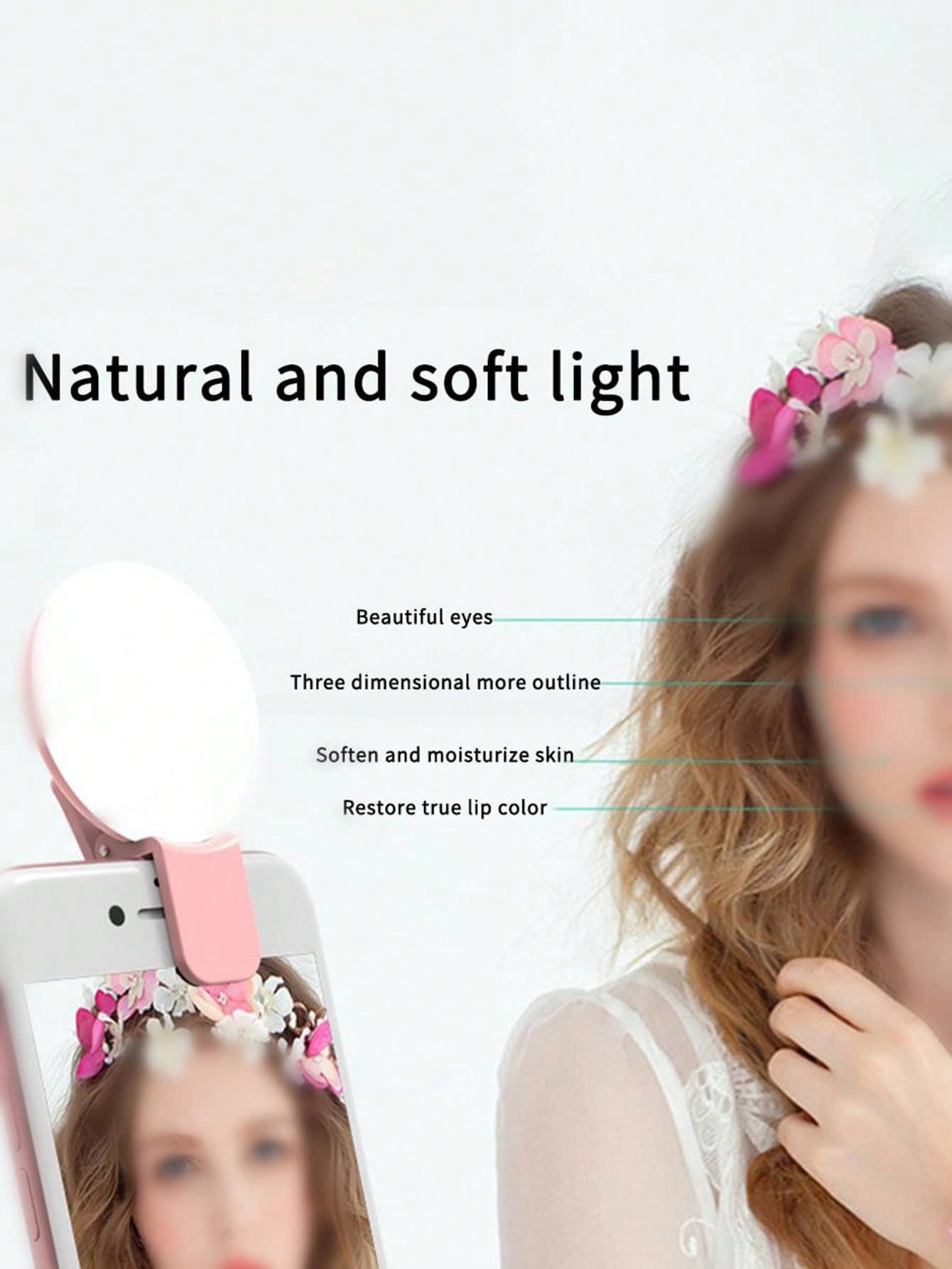Portable LED Selfie Ring Light, Portable Lighting Lamp, Beauty Ring Light For Photography, Clip-On Selfie Light For Live Streaming, LED Light, Night Light, Reading Light, Suitable For Camping, Room De