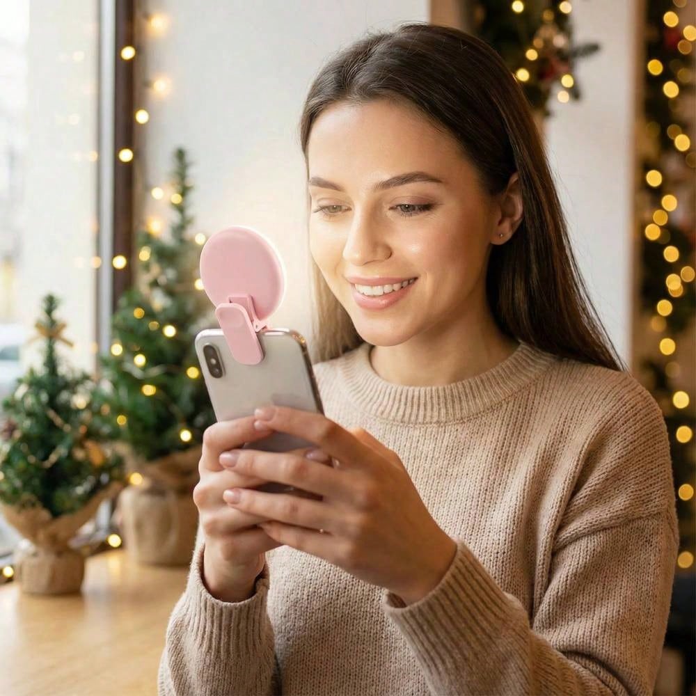 Portable LED Selfie Ring Light, Portable Lighting Lamp, Beauty Ring Light For Photography, Clip-On Selfie Light For Live Streaming, LED Light, Night Light, Reading Light, Suitable For Camping, Room De
