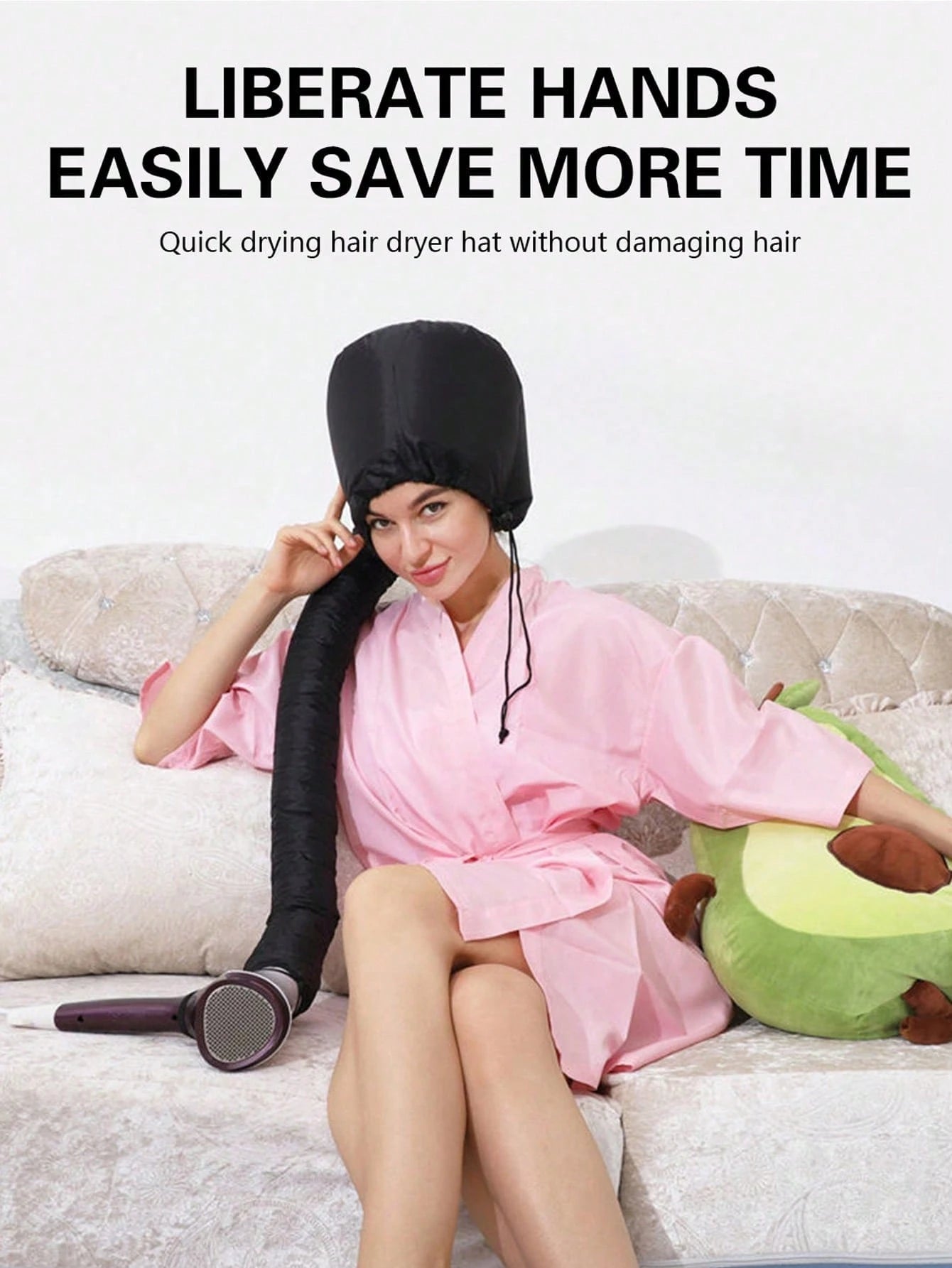 Portable Soft Hair Drying Cap, Hair Dryer Cap, Hair Treatment Cap, Hair Care Cap With Warm Air Drying For Women, Hair Tools, Hair Products And Accessories For Barber Salon Beauty Travel Essentials, Ba