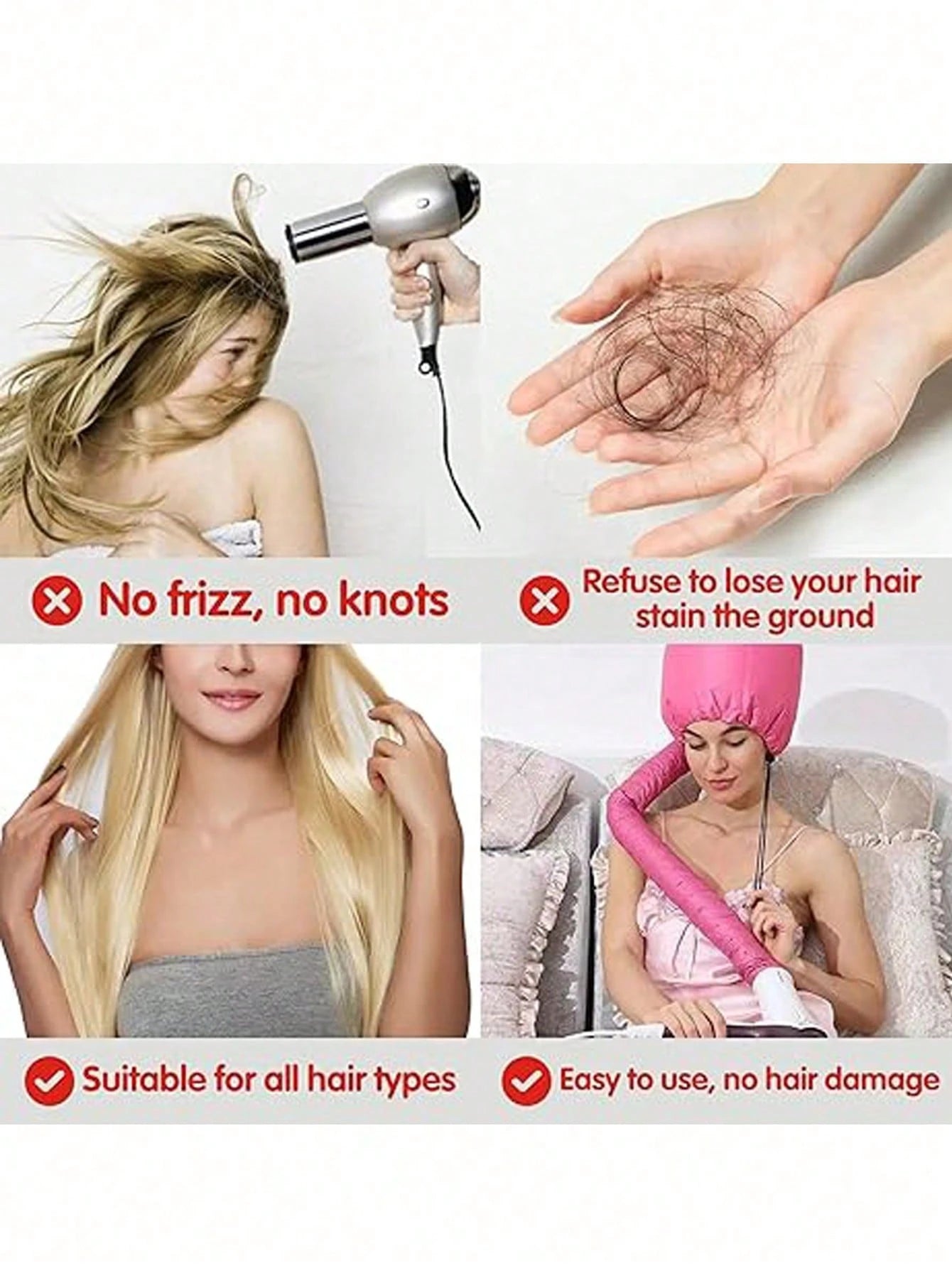 Portable Soft Hair Drying Cap, Hair Dryer Cap, Hair Treatment Cap, Hair Care Cap With Warm Air Drying For Women, Hair Tools, Hair Products And Accessories For Barber Salon Beauty Travel Essentials, Ba
