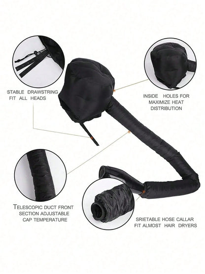 Portable Soft Hair Drying Cap, Hair Dryer Cap, Hair Treatment Cap, Hair Care Cap With Warm Air Drying For Women, Hair Tools, Hair Products And Accessories For Barber Salon Beauty Travel Essentials, Ba