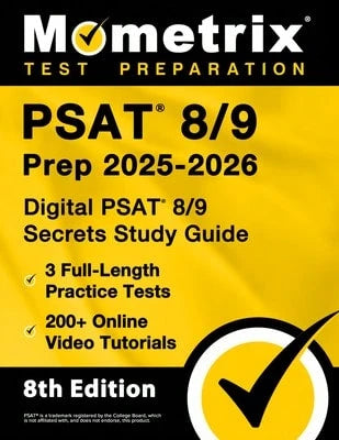 Pre-Owned PSAT 8/9 Prep 2025-2026- 3 Full-Length Practice Tests, 200+ Online Video Tutorials, (Paperback) By Matthew Bowling