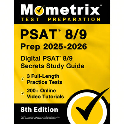Pre-Owned PSAT 8/9 Prep 2025-2026- 3 Full-Length Practice Tests, 200+ Online Video Tutorials, (Paperback) By Matthew Bowling