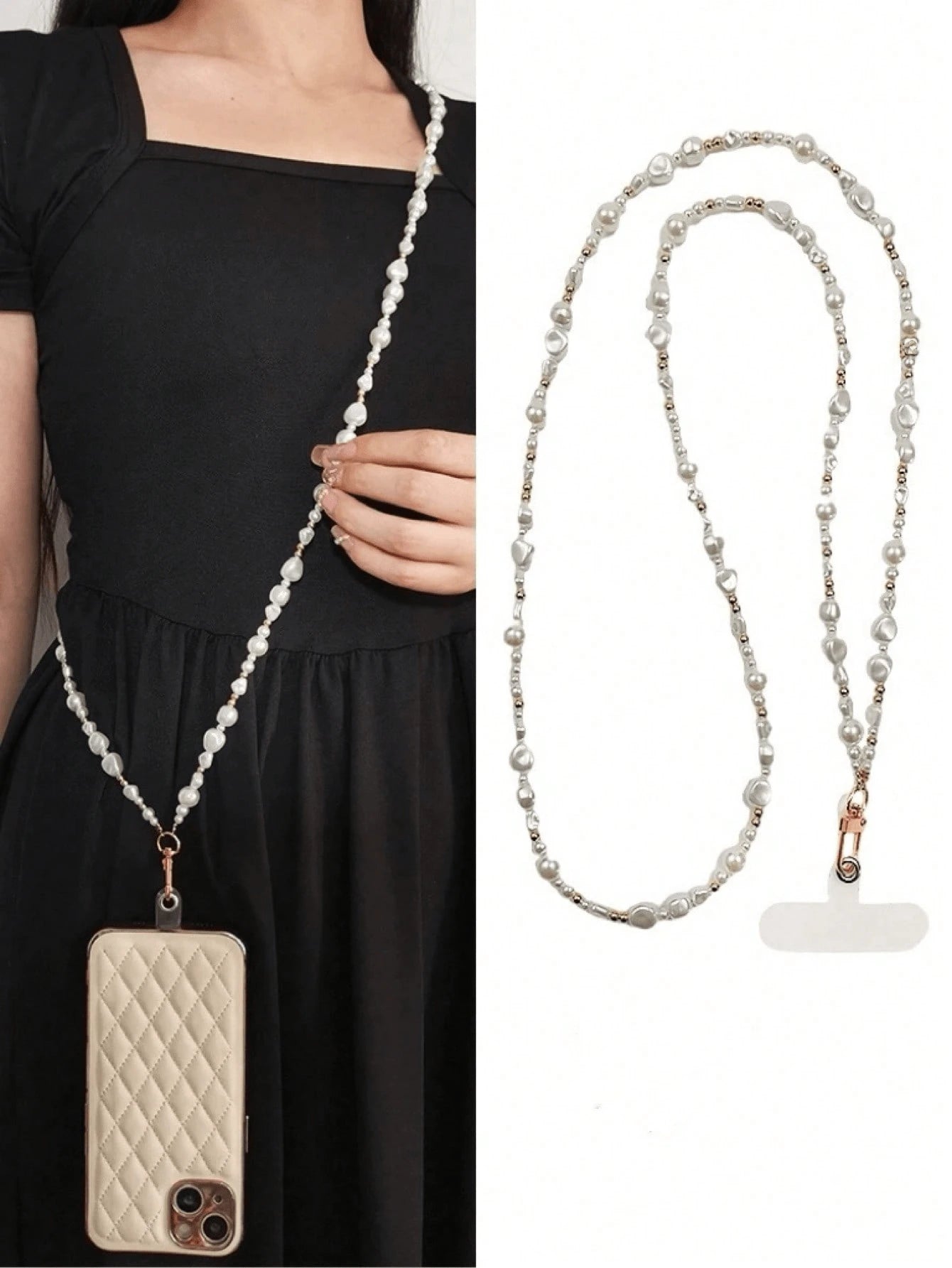Premium Women's Extra-Long Shoulder Bag Chain Convertible To Cross-Body Bag Strap With Universal Anti-Lost Pendant For Phone Case Gifts For Mother, Family, Friends, Birthday, Holiday Phone Charm, Phon