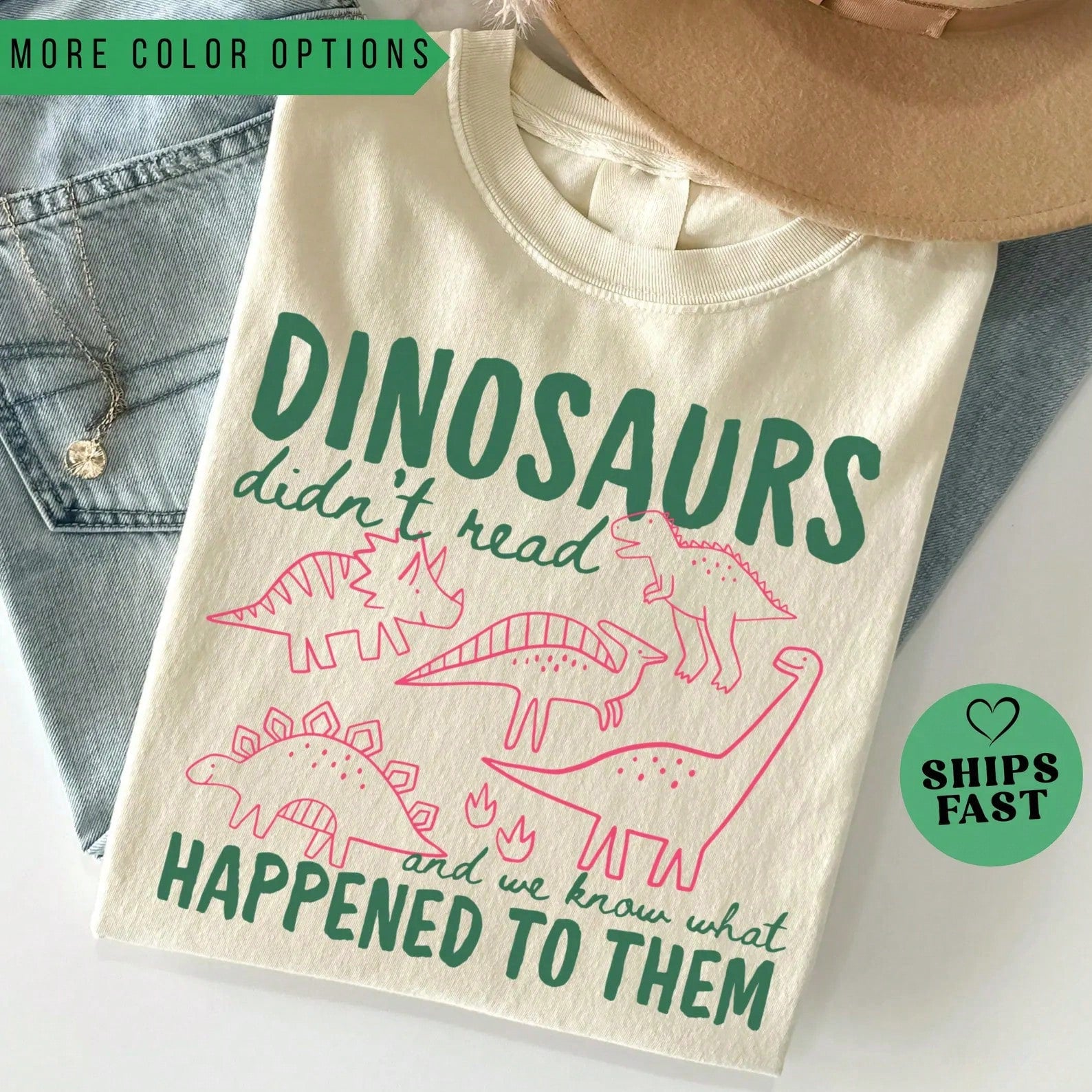 Preppy Teacher Shirt Funny Dinosaur Reading Graphic Tee Back To School Women Summer Casual Short Sleeve Top Cute Librarian School Humorous T-Shirt