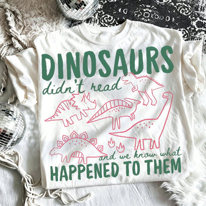 Preppy Teacher Shirt Funny Dinosaur Reading Graphic Tee Back To School Women Summer Casual Short Sleeve Top Cute Librarian School Humorous T-Shirt