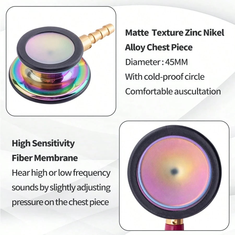 Professional Double Sided Stethoscope Portable Cardiology Stethoscope Medical Equipment Nurse Doctor Stethoscope Equipo Medico