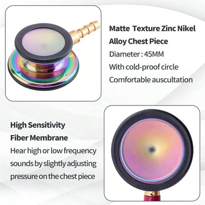 Professional Double Sided Stethoscope Portable Cardiology Stethoscope Medical Equipment Nurse Doctor Stethoscope Equipo Medico
