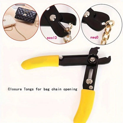 Professional Jewelry Chain Pliers – Manual Riveted Tool For Opening/Closing Chains| Adjustable Toothless Clamp & Built-In Cutter| DIY Installation & Modification For Necklaces & Bracelets (Ergonomic