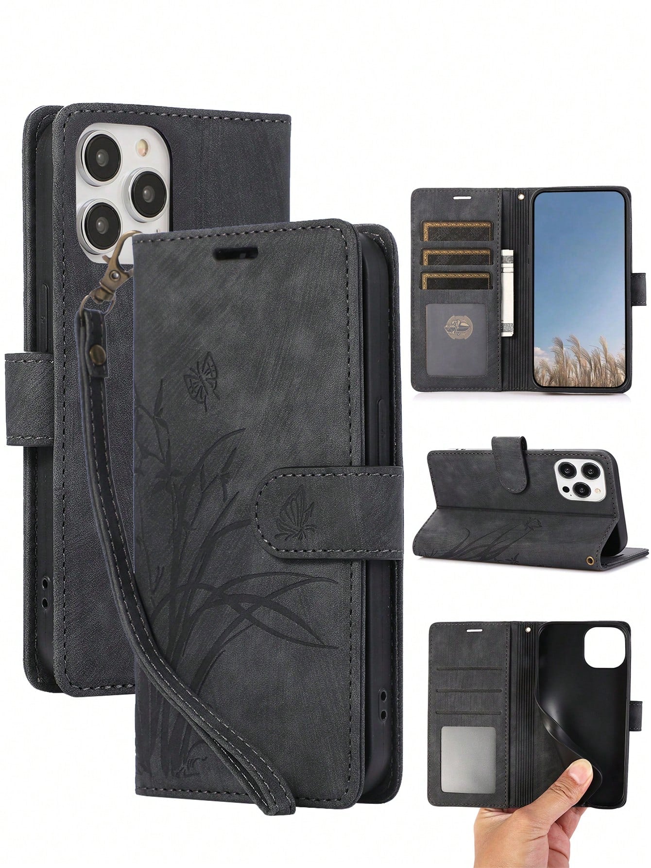 PU Leather Phone Case For IP 17 Air E 16 15 14 13 12 11 Pro 8 7 SE 5G With Card Holder, Wallet Case For Galaxy A57 A37 A27 A17 A07 A56 A36 A26 A16 A16 A55 A35 A25 A15 A05 A54 A34 A24 A14 A04 A04E A73