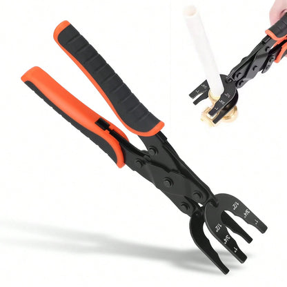Push Fit Disconnect Tong Tool, 1/2", 3/4", 1" Multi-Size Plumbing Disconnect Pliers, Anti-Deformation Pipe Removal Plier For Pex PVC Pipe, Push To Connect Fittings Disconnect Tong Tool