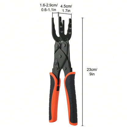 Push Fit Disconnect Tong Tool, 1/2", 3/4", 1" Multi-Size Plumbing Disconnect Pliers, Anti-Deformation Pipe Removal Plier For Pex PVC Pipe, Push To Connect Fittings Disconnect Tong Tool