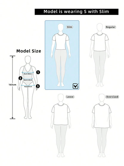 Qadelle Casual Slim Fit Short Sleeve T-Shirt, Versatile For Summer
