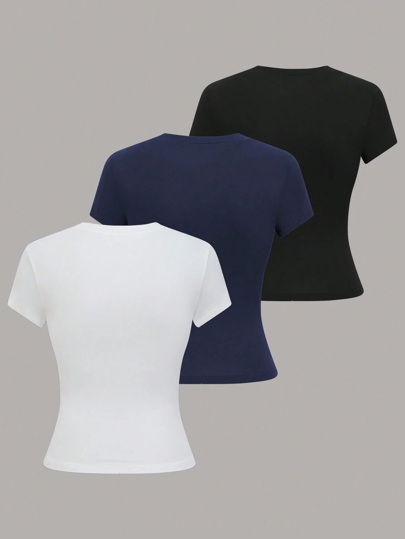 Qadelle Casual Slim Fit Short Sleeve T-Shirt, Versatile For Summer