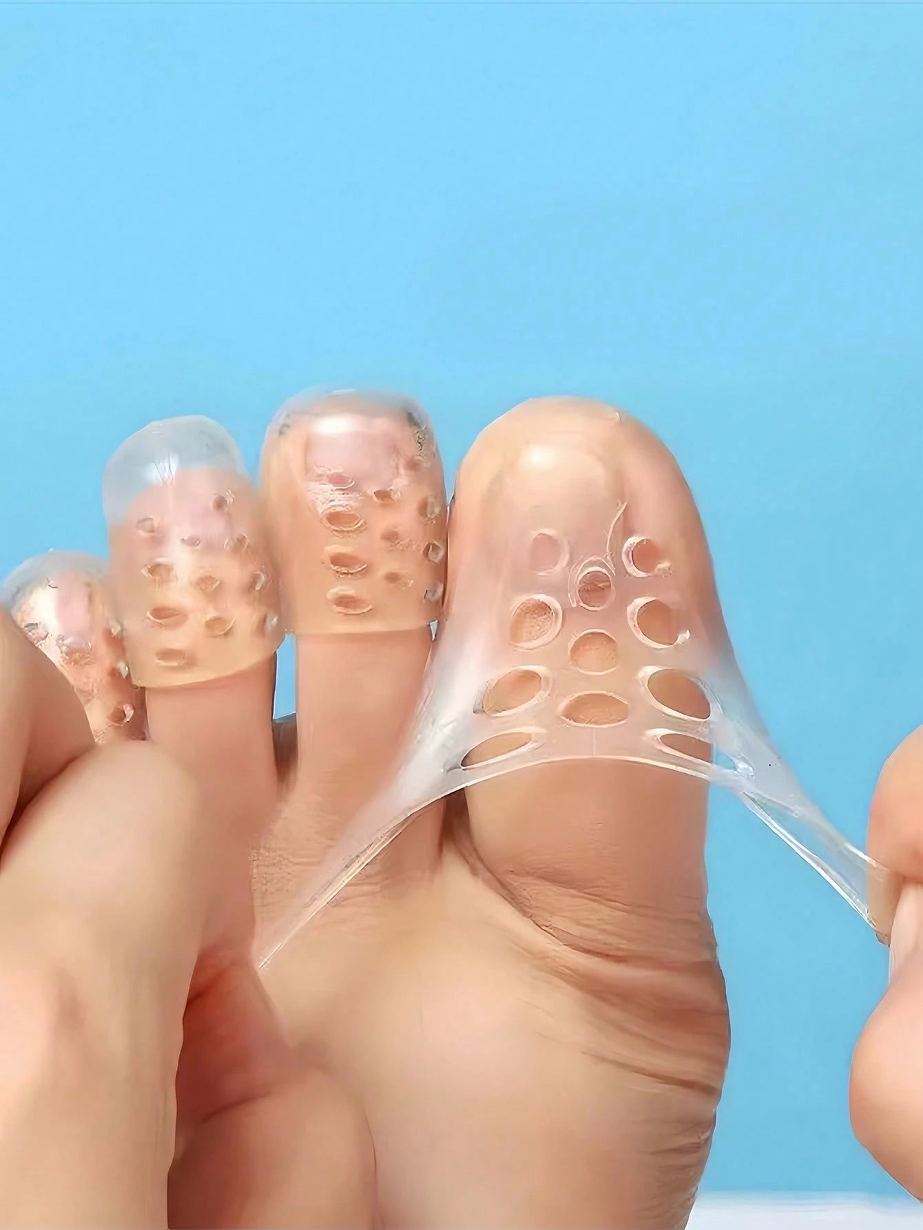 QKC 20pcs Anti-Wear Anti-Pain Silicone Shoe Toe Caps, Suitable For Women's High Heels, Women's Shallow Shoes And Men's Sports Shoes, Summer Daily Wear, Shoe Accessories
