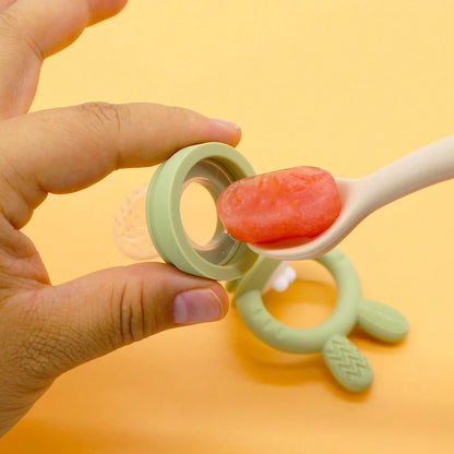 Rabbit Nibble Fruit & Vegetable Teethers Feeding Pacifier, With 3 Extra Nibble Bags In S, M, L Sizes (Size M Included In Nibble Set)