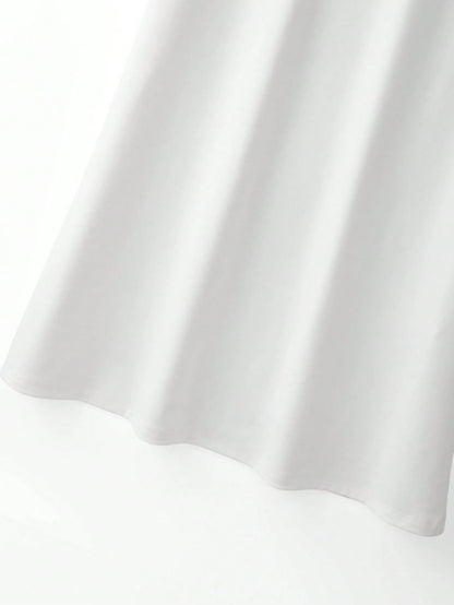 Raffinéa Women's Floral Decor Faux Pearl Elegant Waist Cinched Long Party Dress,Black And White Autumn Dining White Mermaid Midi Dress Summer New Arrival