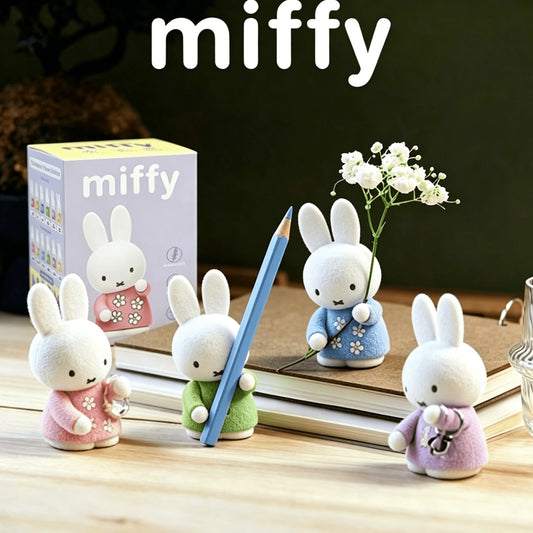 (Random 1pc) Official Licensed Miffy ABS Desktop Storage Organizer- Multifunctional Pen & Phone Sundry Holder- Multiple Pattern Random Shipment- Household & Office Daily Storage Decor- For Users A