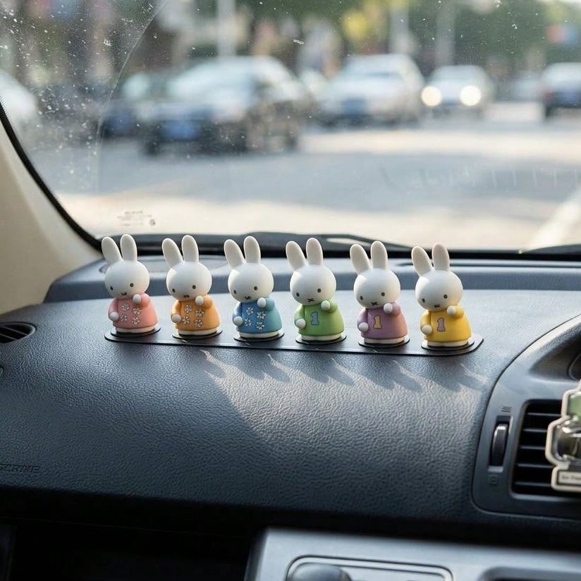 (Random 1pc) Official Licensed Miffy ABS Desktop Storage Organizer- Multifunctional Pen & Phone Sundry Holder- Multiple Pattern Random Shipment- Household & Office Daily Storage Decor- For Users A