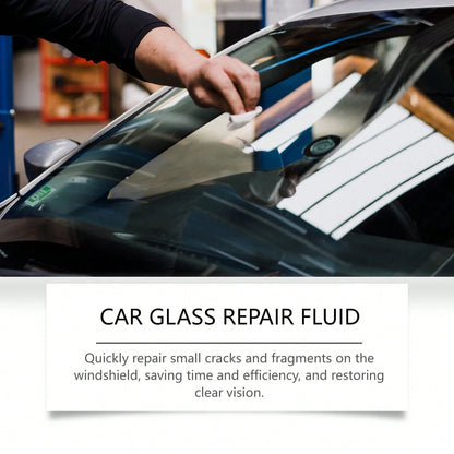 rayhong 50ml Car Glass Scratch Repair Fluid – Nano Polishing Compound Improves Glass Clarity, Reduces Wiper Marks Water Spots, Gentle Care For Windshield Mirror Side Windows, DIY Tool Fits All Sedans