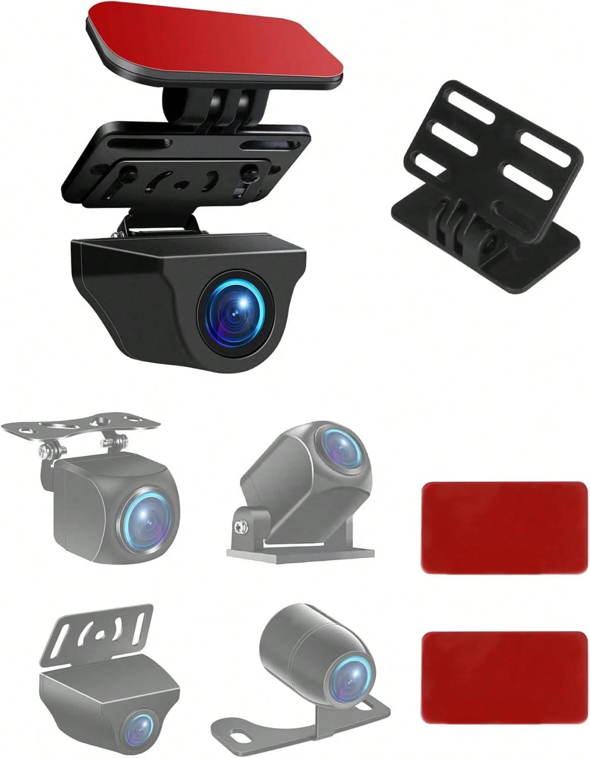 Rear Camera Holder Dash Cam Car Rear Camera Rear Window Bracket Backup Camera Mount [Strong Adhesive] 180° Adjustment Rearview Camera Bracket Rear Windshield For SUV, Truck, RV, Auto