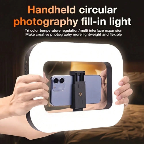Rechargeable Portable Selfie Ring Light| Battery, 8500K Color Temperature Adjustment, 3 Color Temperature Modes, Suitable For 360-Degree Panoramic Photography, Video Stabilization, Modern Photography