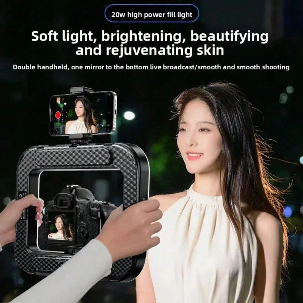 Rechargeable Portable Selfie Ring Light| Battery, 8500K Color Temperature Adjustment, 3 Color Temperature Modes, Suitable For 360-Degree Panoramic Photography, Video Stabilization, Modern Photography